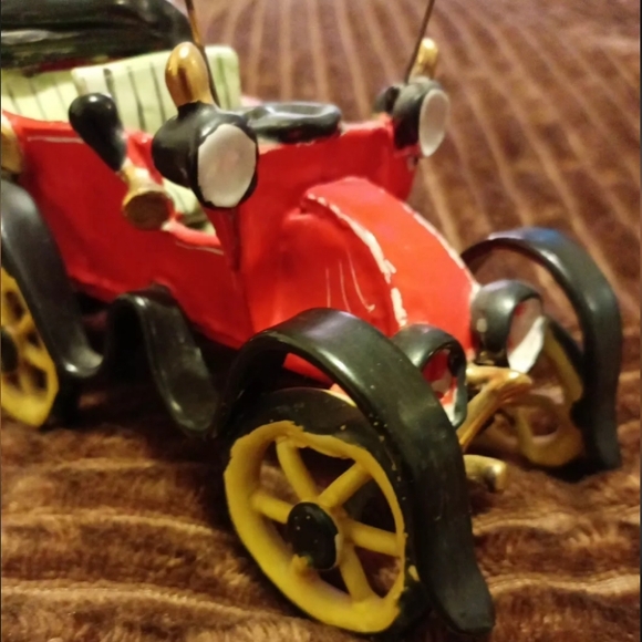 Vintage Capodimonte Ceramic Old Car Renault Italy 1904 Hand Painted - Picture 5 of 10